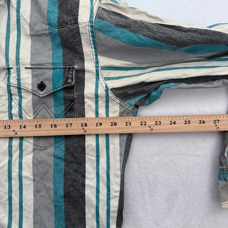Vintage Wrangler Brushpopper Shirt Mens 15.5-34 M Cowboy Rodeo Ranch Western - Image 4 of 4