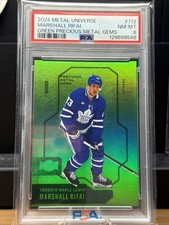 2024-25 SkyBox Metal Universe ❄️ Marshall Rifai ❄️ RC PMG  GREEN SSP /10 PSA 8