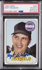 1969 TOPPS #565 HOYT WILHELM PSA 4 AUTO 10