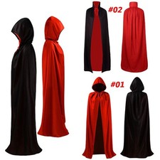 Fancy Hooded Cloak Dress 2 Color Cosplay Polyester Adult Cape Masquerade Suit