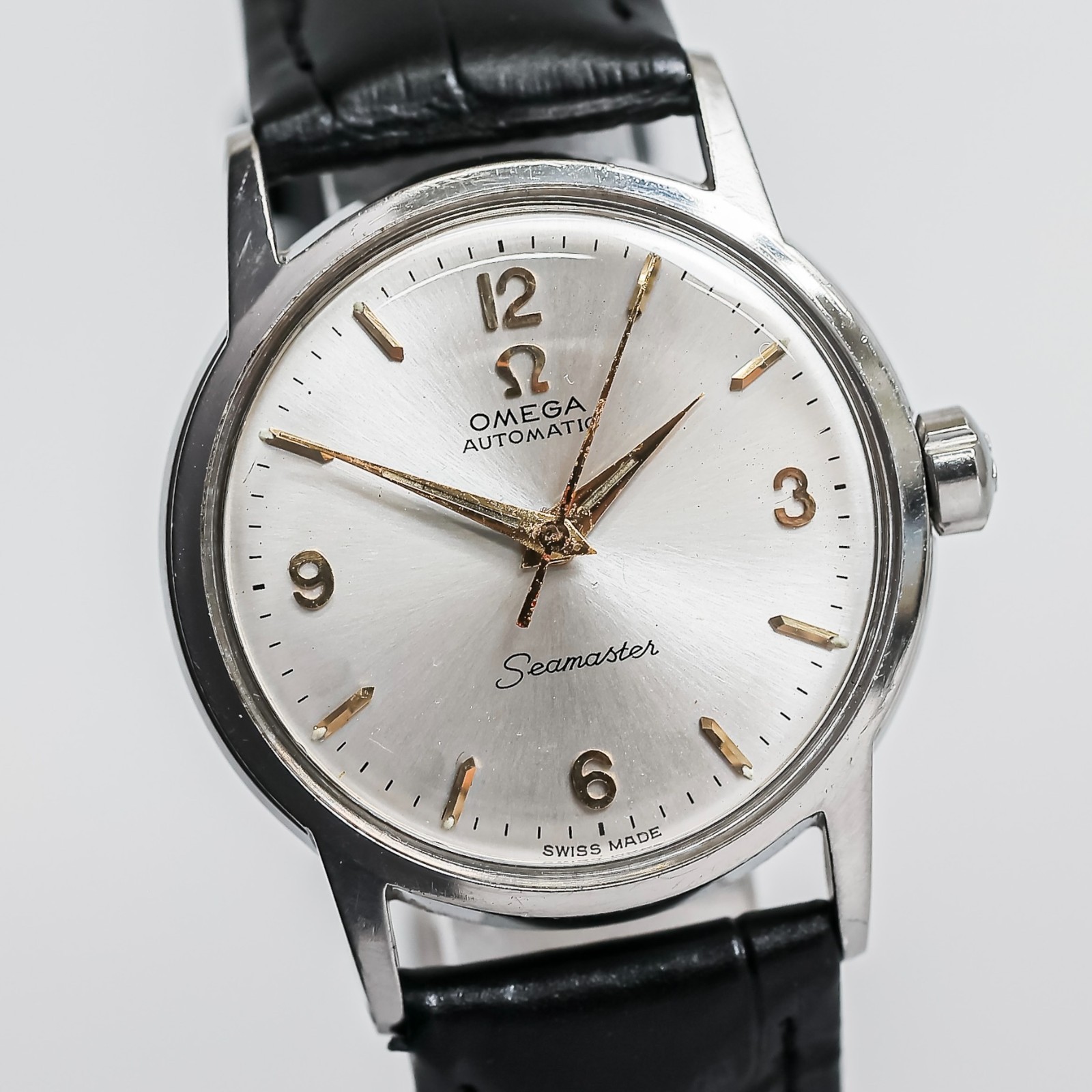 RARE *NEAR MINT* Vintage 1958 OMEGA Seamaster Cal.471 Automatic Arabic 32mm Mens image 3