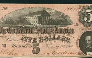 $5 1864 Confederate States of America PAPER CURRENCY AUCTIONS