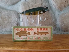 Old Creek Chub Injured Minnow Perch Cup Rig Hardware,Glass Eyes No.1501 W/box
