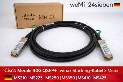 Cisco Meraki MA CBL 40G 3M QSFP Twinax Stacking Kabel 40Gbit 3 Meter Switch