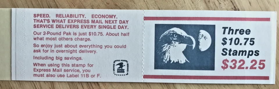 SCOTT BK148 EXPRESS MAIL - EAGLE AND MOON COMPLETE BOOKLET TYPE 1 (#2122) - Image 4 of 4