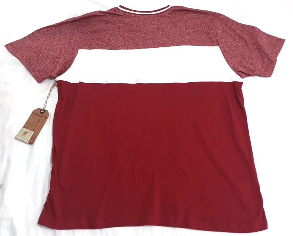 Camiseta Pullover Hudson Barrow Para Hombre Talla 2X Borgoña Lt Wt Manga Corta *LEER Foto 3 de 4