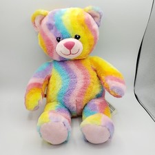 BUILD A BEAR RAINBOW SWIRL TIE DYE BEAR-PLUSH SOFT  CUDDLY 17  TEDDY BEAR