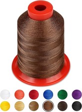 Extra Strong Brown Upholstery Thread 1000m Bonded Nylon for Denim Leather