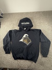 Purdue Boilermakers Hoodie Mens Medium Black Pullover Sweatshirt Streetwear