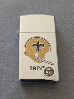 VTG 1970 NEW ORLEANS SAINTS NFL FOOTBALL HELMET HIGH POLISH ZIPPO LIGHTER UNUSED