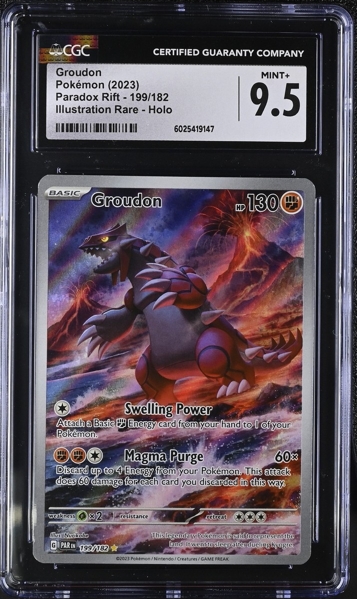 グラードン　Groudon 英語　AR 199/182 SV3a Groudon #199/182 English CGC 9.5 2023 Pokémon Paradox Rift | eBay