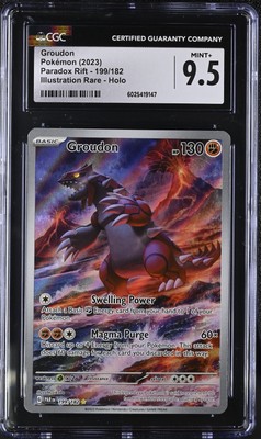 グラードン　Groudon 英語　AR 199/182 SV3a Groudon #199/182 English CGC 9.5 2023 Pokémon Paradox Rift | eBay