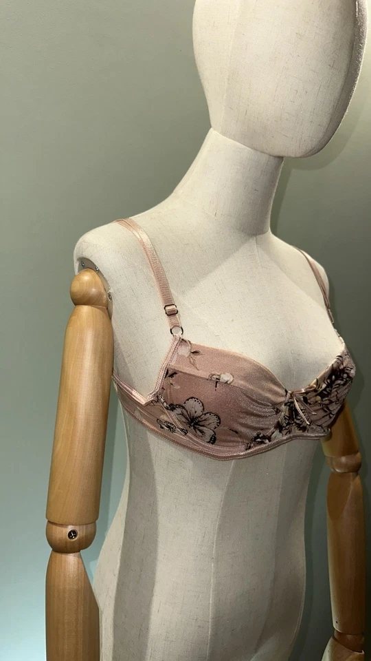 Sujetador de malla rosa sexy vintage de Roberto Cavalli para mujer talla S Foto 2 de 4