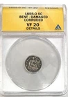 1855 O New Orleans seated liberty dime - ANACS slabbed VF-20