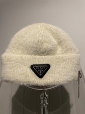 Prada cream beanie hat women designers
