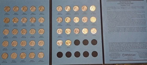 2000-2025 P&D ROOSEVELT DIMES COMPLETE CIR AND UNC NEW WHITMAN Folder!