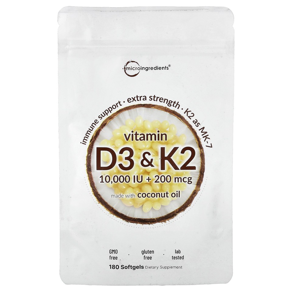 Vitamin D3 & K2, 180 Softgels