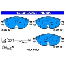 Satz Bremsbeläge Bremsklötze vorne für VW Polo 6 AW1 T-ROC A11 AC7 | 24615024