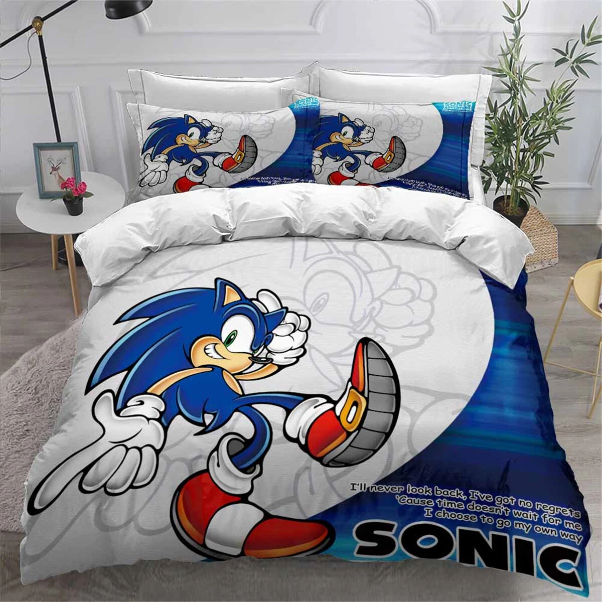 Sonic The Hedgehog Bedding Set, Gift for Friends