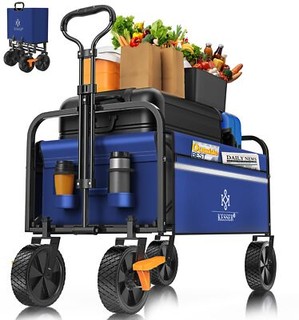 RETOURE Bollerwagen Faltbar Offroad Handwagen Klappbar Transportkarre 360° Räder