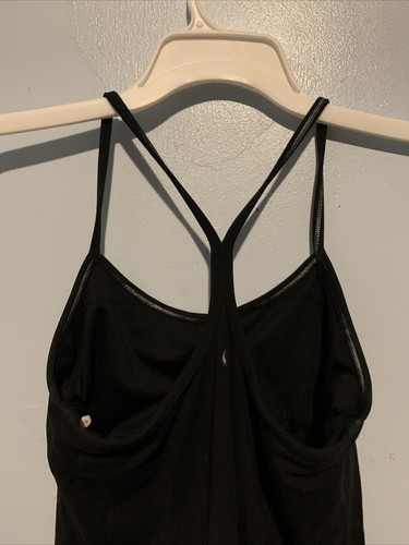 Lululemon Black Tank Top Sz 6 Activewear Compression - Picture 5 of 7