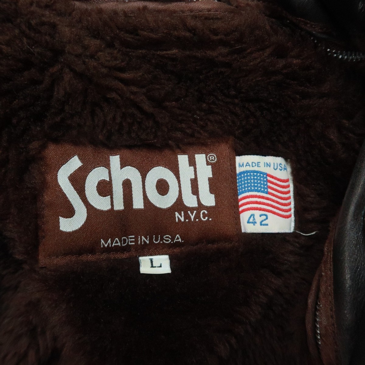 Schott made in USAダークブラウン スエード ジャケット schott ショット 茶タグ スエード レザー ブルゾン ジャケット