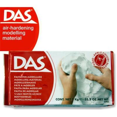 Packung mit 1 kg Das White lufthärtende Modelliermasse von Fila