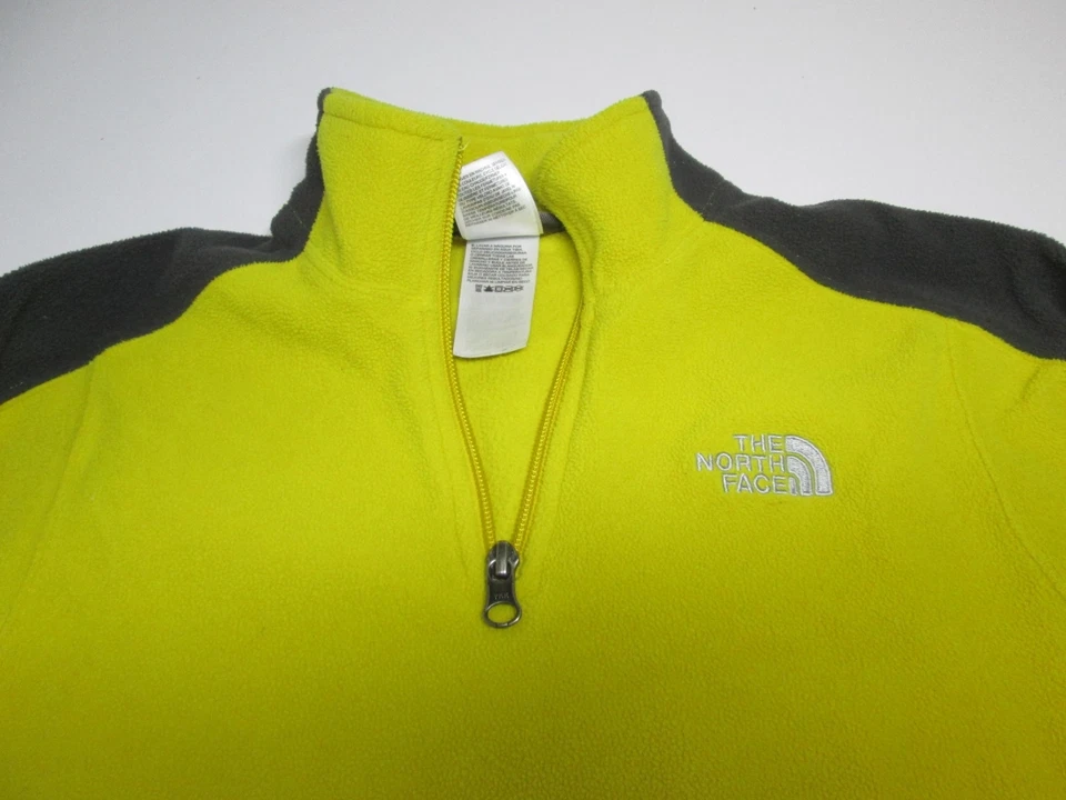 Camicia in pile The North Face ragazzo taglia S giallo/nero 1/2 zip collo alto logo - Immagine 3 di 4