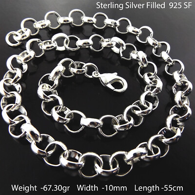 Collana 55 Cm In Argento 925 Pieno - Catena Curb Link - Fatta In Australia