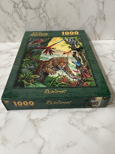 VTG Gallery 1000 Piece Jigsaw Puzzle Rainforest New Sealed Leopard 2000 Hasbro - Picture 5 of 13