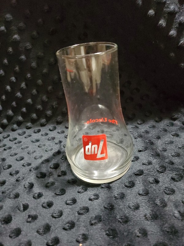 c.1970's 7UP "The Uncola" Upside Down Drinking Glass Tumbler