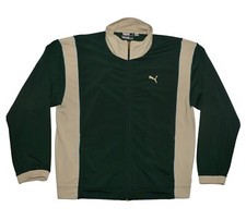 Vintage Puma Warm Up Track Jacket Size XL Brown Full Zip Sweatshirt