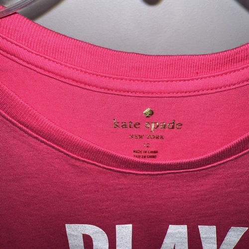 Kate Spade ‘Play Hooky’ Girl’s Pink T-shirt Size 12 Yrs. - Picture 3 of 3