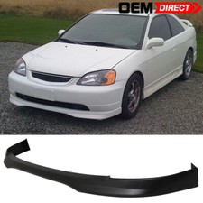 Fits 01-03 Honda Civic T-r Style Front Bumper Lip Spoiler Splitter Unpainted Pp