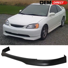 Fits 01-03 Honda Civic T-R Style Front Bumper Lip Spoiler Splitter Unpainted PP