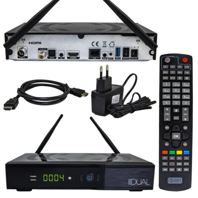 Qviart Dual 4K UHD Dualboot E2 Linux + Android 9.0 Receiver Combo DVB-S2+C/T2 HD