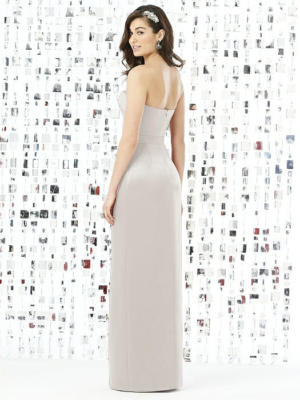 oyster bridesmaid dresses Six Stories Women's Asymmetric Bardot Satin Bridesmaid Dress main image 0