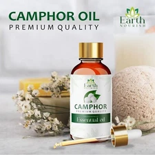 Earth Nourish Camphor Essential Oil -Pure for Skin & Aromatherapy [15ml-50ml]