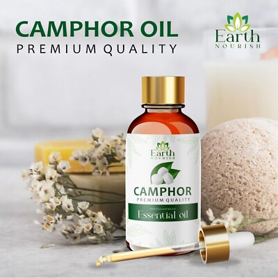 Earth Nourish Kampfer Essenzöl Für Haut & Aromatherapie 15ml-50ml Dropper