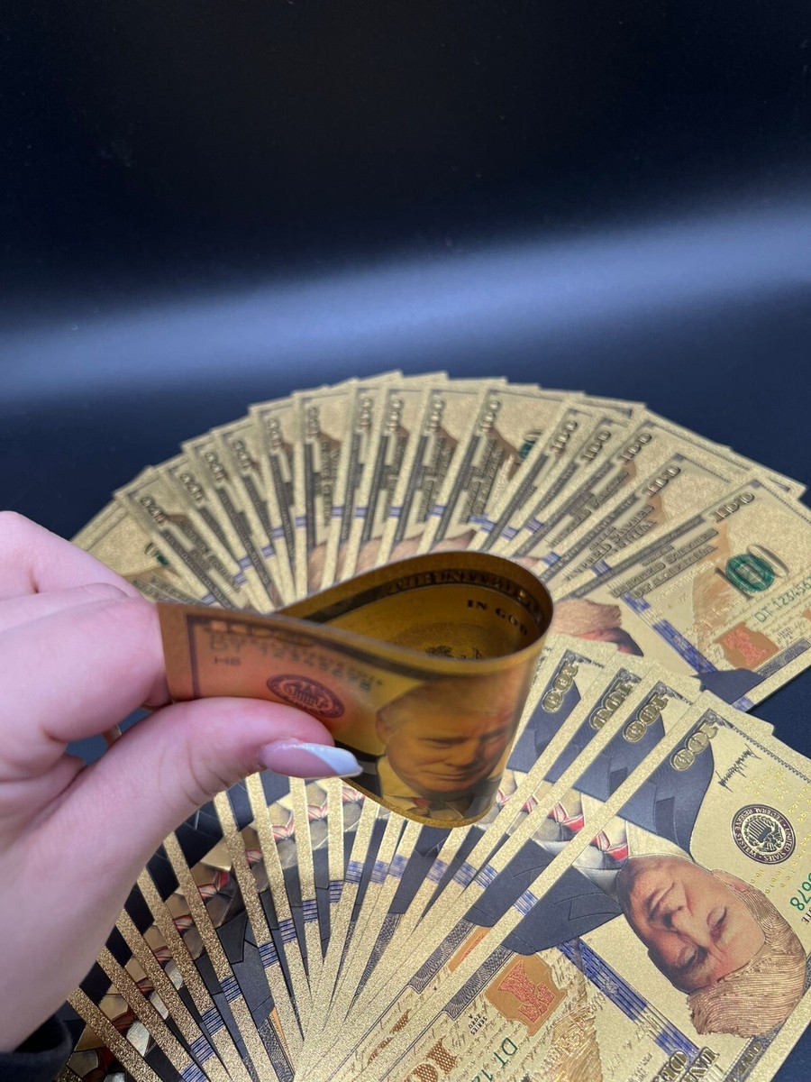 Pack for x36 President Donald Trump Colorized $100 Dollar