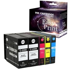 5PK PGI2200 XL Ink Cartridge for Canon Maxify MB5020 MB5120 MB5320 Printer,2BCMY