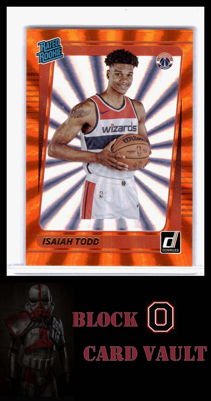 2021-22 Donruss #237 Isaiah Todd Holo Orange Laser