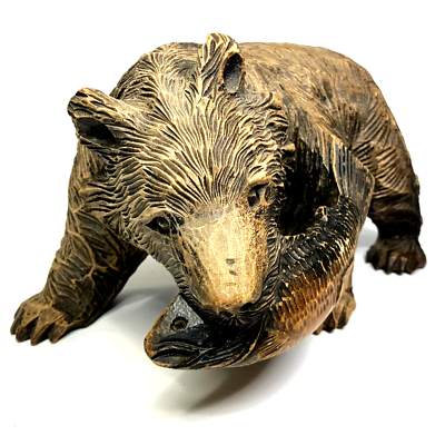 Vintage Wood Carved Kibori-kuma 2 lbs 10 oz. 12