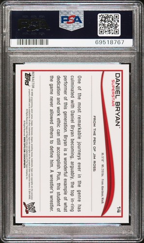 2014 Topps Chrome WWE Daniel Bryan Atomic Refractor PSA 10 Bryan Danielson AEW - Picture 2 of 2