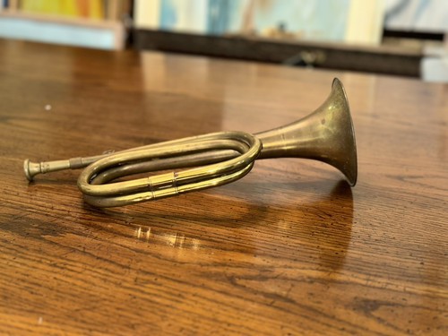 vintage brass military bugle