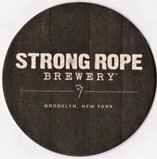 Strong Rope Brewery  Beer Coaster Brooklyn NY