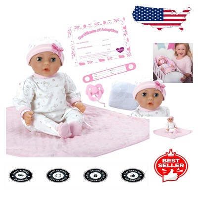 Baby Hope 16-Inch Doll with Certificate, Crib & Accessories - Educational Fun!