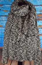 Anne Taylor Women's 2 Piece Wool Pullover Sweater And Shawl Size Large Outdoor