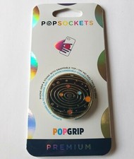 NEW Popsockets Premium POPGRIP Phone Grip  Stand - BLACK SOLAR FLARE
