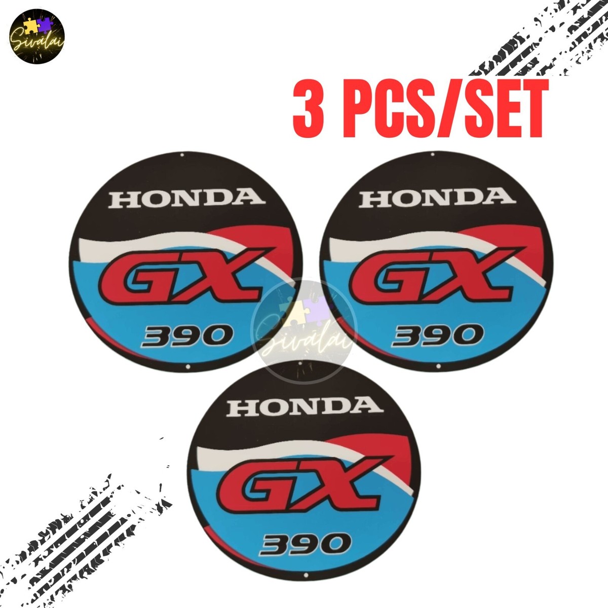 Honda GX390 Blue Genuine Sticker Starter Engine Emblem 87521